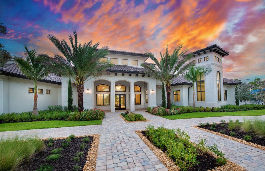 Clubhouse in resort lifestyle community with modern homes for sale in Naples, FL