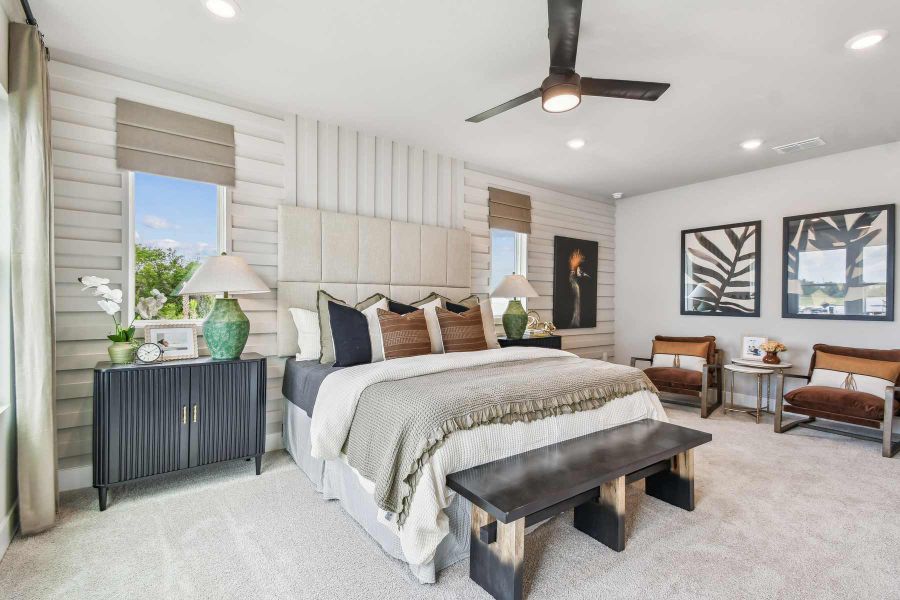 Furnished interior in a model home at North River Ranch – Townhomes in Parrish (Image 9).