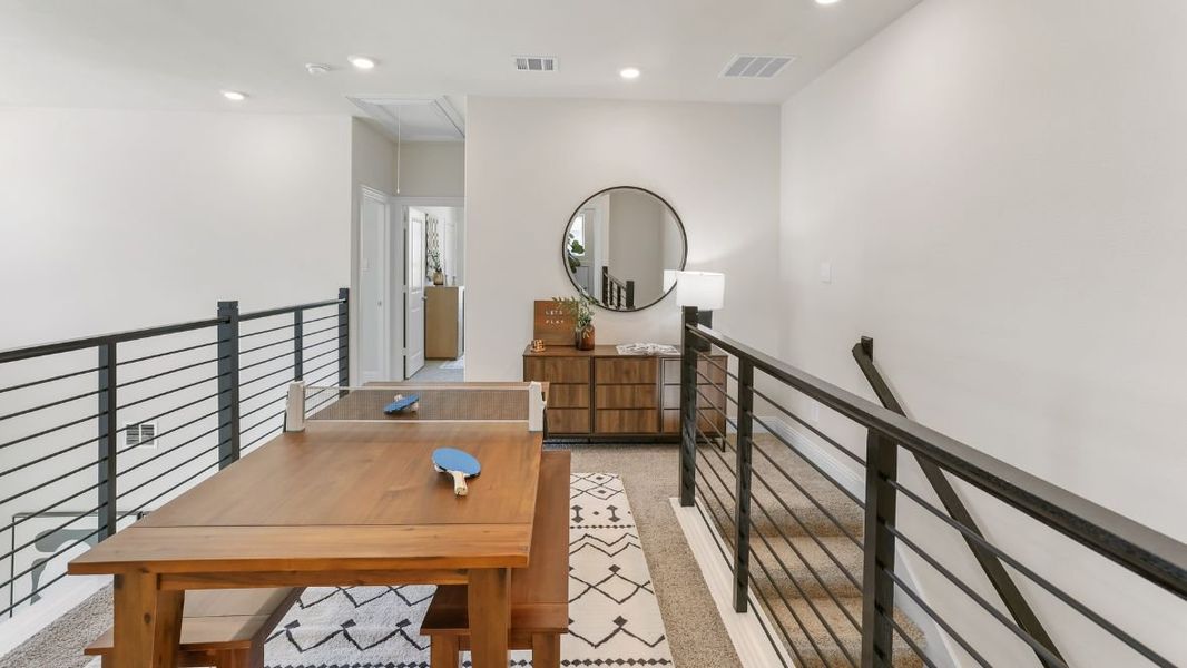 Furnished interior in a model home at Mustang Square in Plano (Image 12).