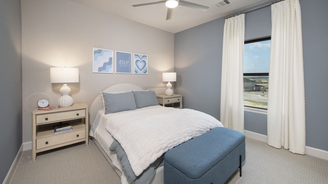 Furnished interior in a model home at Lariat 50' in Liberty Hill (Image 25).