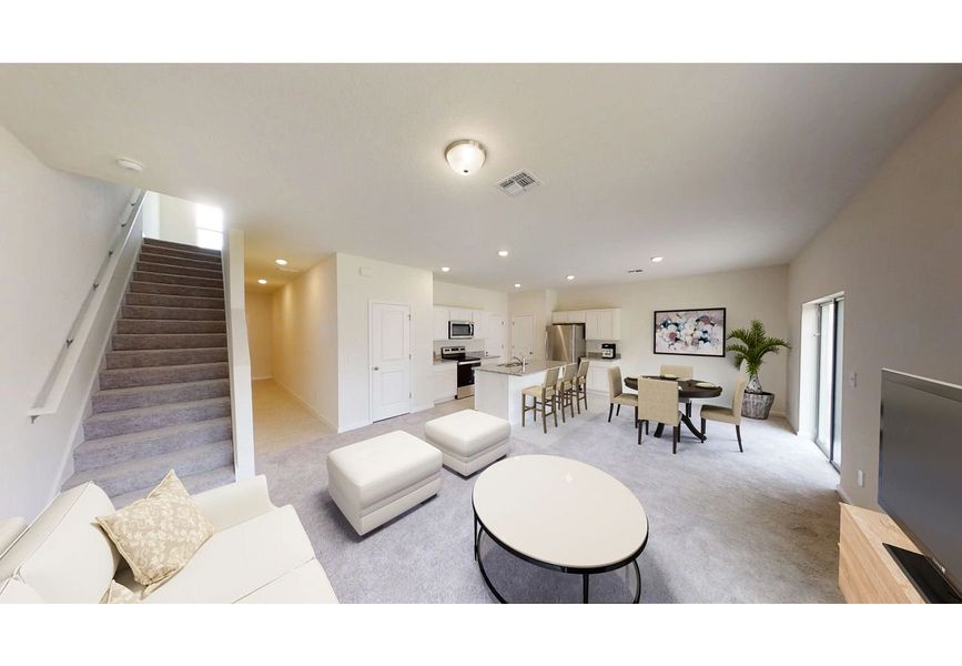 Furnished interior in a model home at Pelham Square in Deland (Image 4). Furnished interior in a model home at Pelham Square in Deland (Image 4).