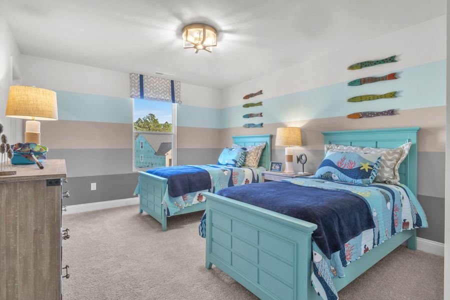 Bonus level bedrooms give private spaces for guests