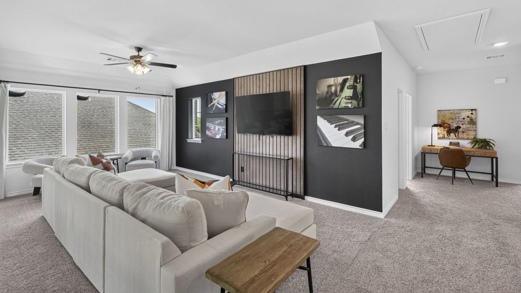 Furnished interior in a model home at Windchime in Celina (Image 20). Furnished interior in a model home at Windchime in Celina (Image 20).