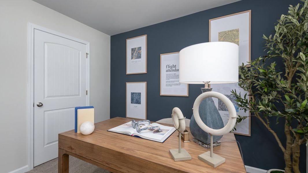 Furnished interior in a model home at Townes at Asbury in Atlanta (Image 8).