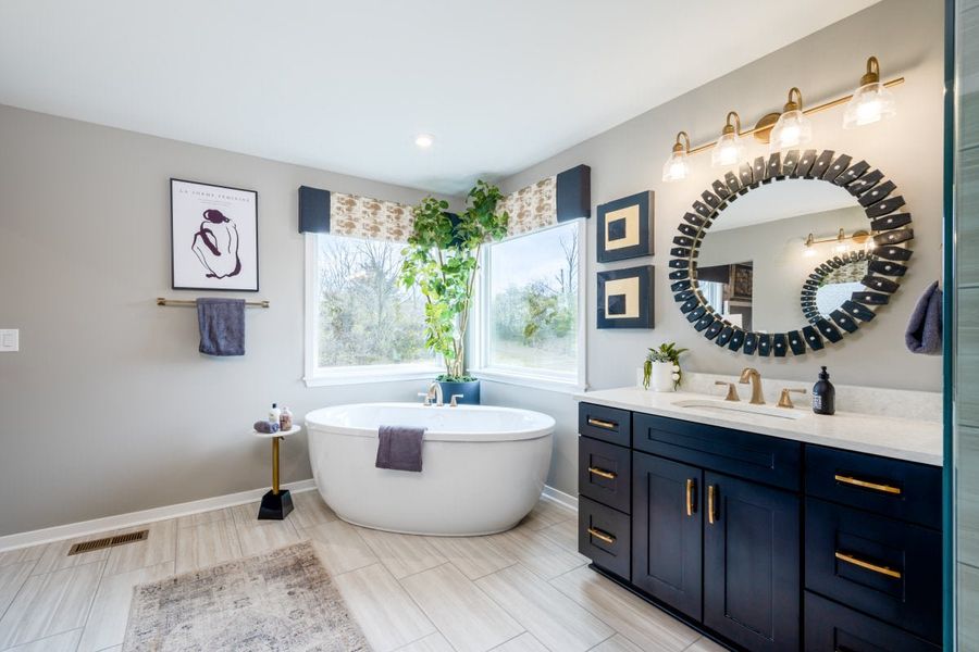 Furnished interior in a model home at Watson at Flowers Plantation in Clayton (Image 43).