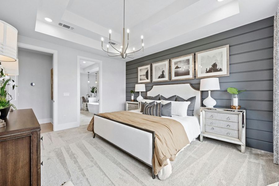 Furnished interior in a model home at Grand Central Park – 50' in Conroe (Image 16).