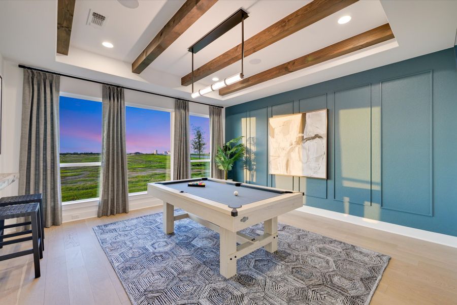Furnished interior in a model home at Leander Estates in Leander (Image 39).