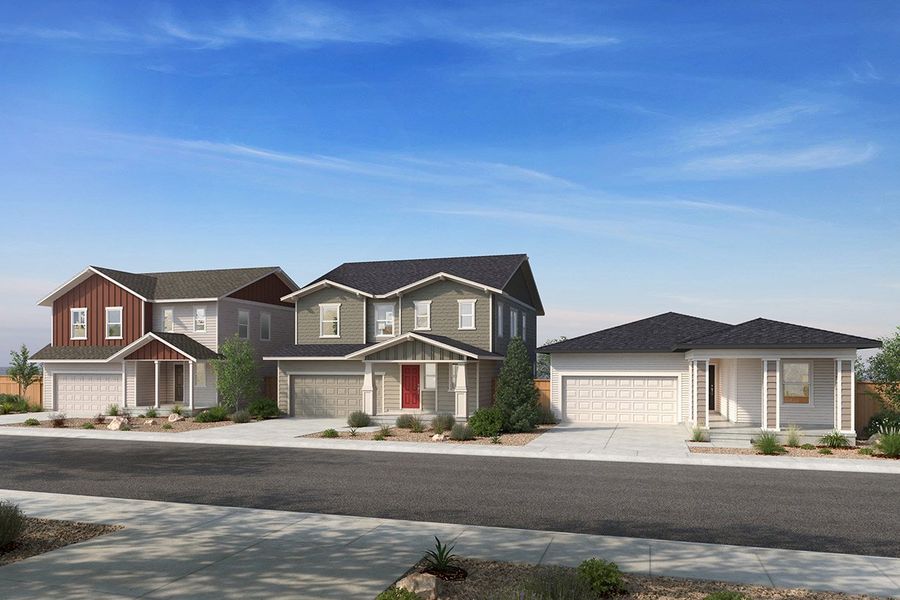 Front exterior of a home in the Bennett Crossing Classic community, located in Bennett, CO (Image 1).