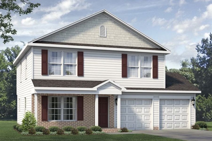 Front exterior of a home in the The Wilcox community, located in Greensboro, NC (Image 23).