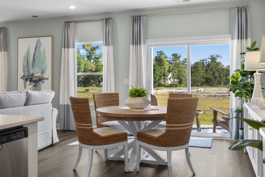 Furnished interior in a model home at Creekview Landing in Shallotte (Image 8).