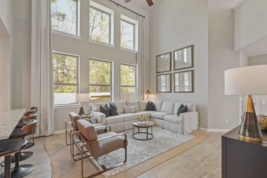 Furnished interior in a model home at The Woodlands Hills in Willis (Image 6).