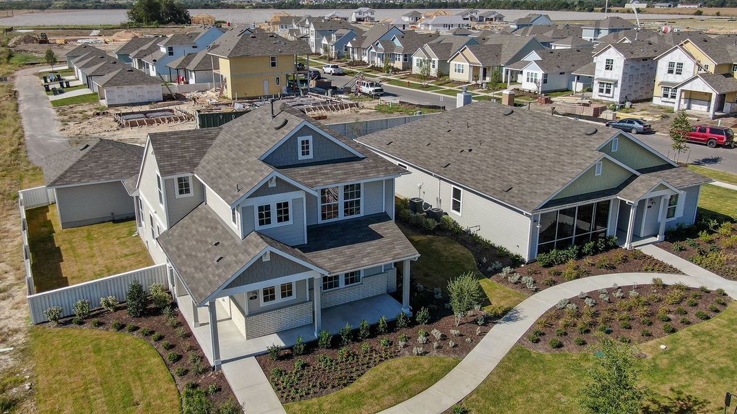 Aerial view of the Casetta Ranch community in Kyle, TX, showing layout and nearby surroundings (Image 15).