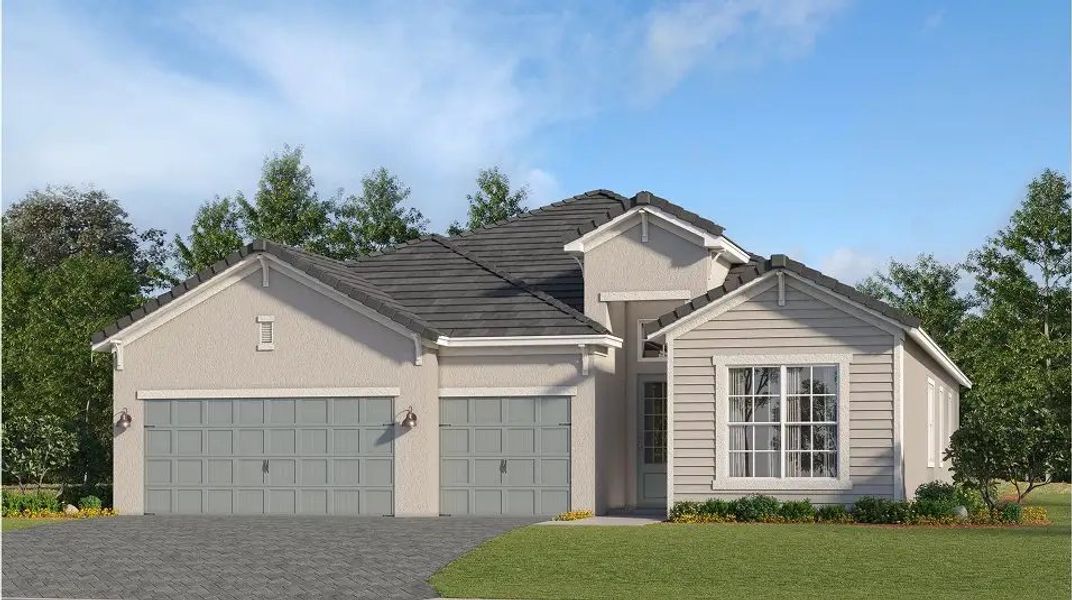 Front exterior of a home in the Stillwater at Lakewood Ranch: Manor Homes community, located in Lakewood Ranch, FL (Image 1). Front exterior of a home in the Stillwater at Lakewood Ranch: Manor Homes community, located in Lakewood Ranch, FL (Image 1).