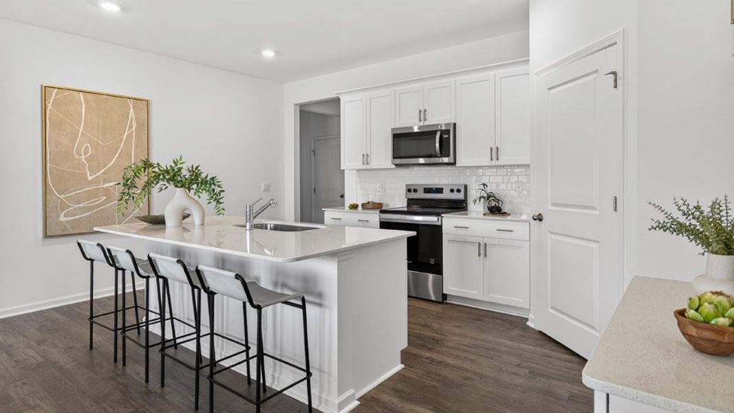 Furnished interior in a model home at Hawley Glen in Lillington (Image 3).