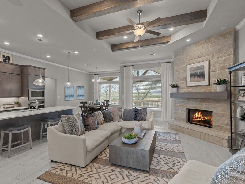 Furnished interior in a model home at The Reserve at Potranco Oaks in Castroville (Image 16).