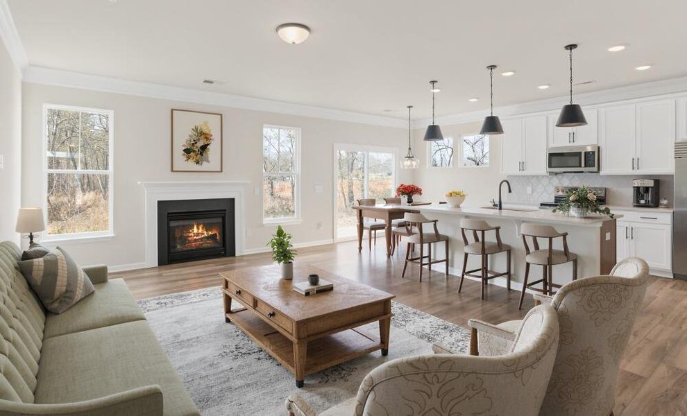 Furnished interior in a model home at Greenrich Mill in Simpsonville (Image 4).