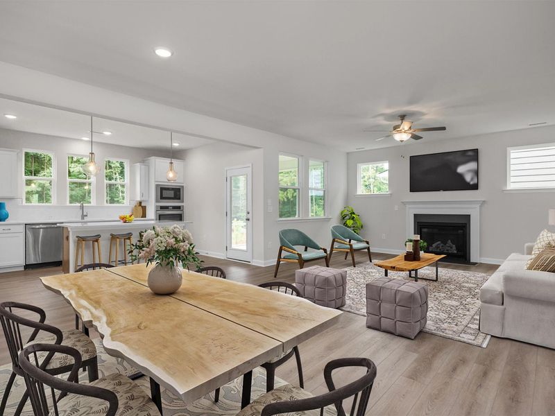 Furnished interior in a model home at Windgate in Mooresville (Image 6).
