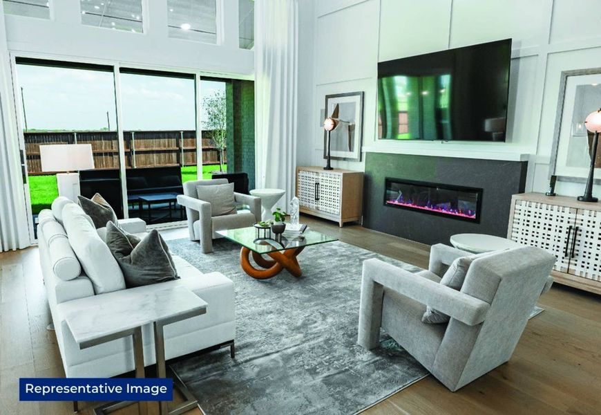 Furnished interior in a model home at LeTara in Haslet (Image 7).