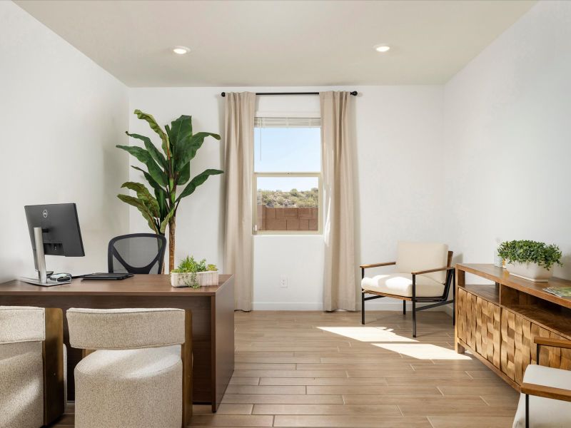 Furnished interior in a model home at Naranja Trails in Oro Valley (Image 15). Furnished interior in a model home at Naranja Trails in Oro Valley (Image 15).