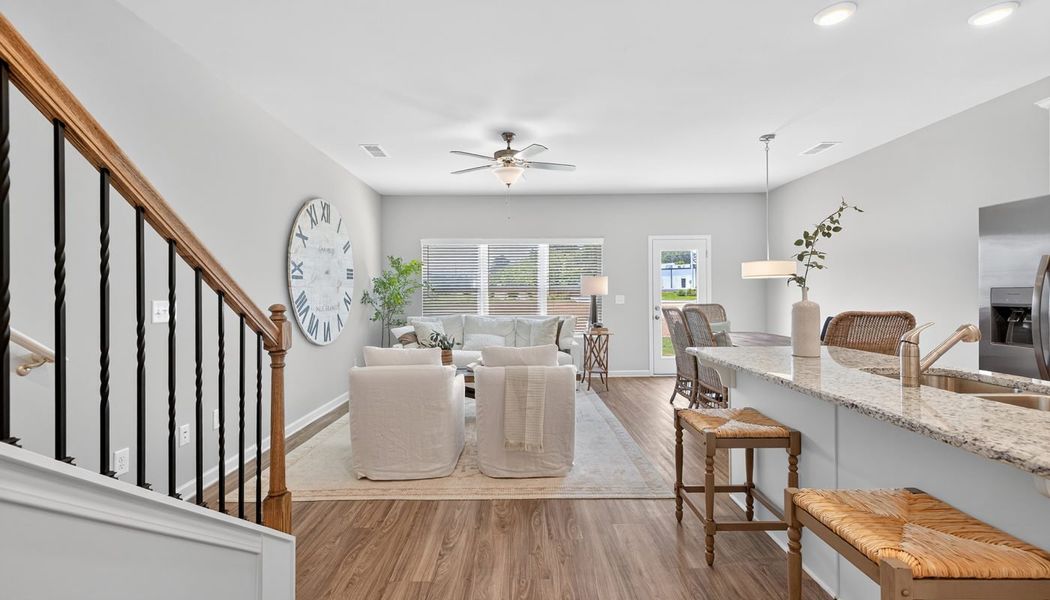 Furnished interior in a model home at The Reserve at Clocktower in Douglasville (Image 11).