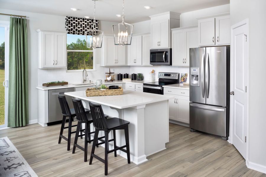 Furnished interior in a model home at Bailey Run in Charlotte (Image 4).