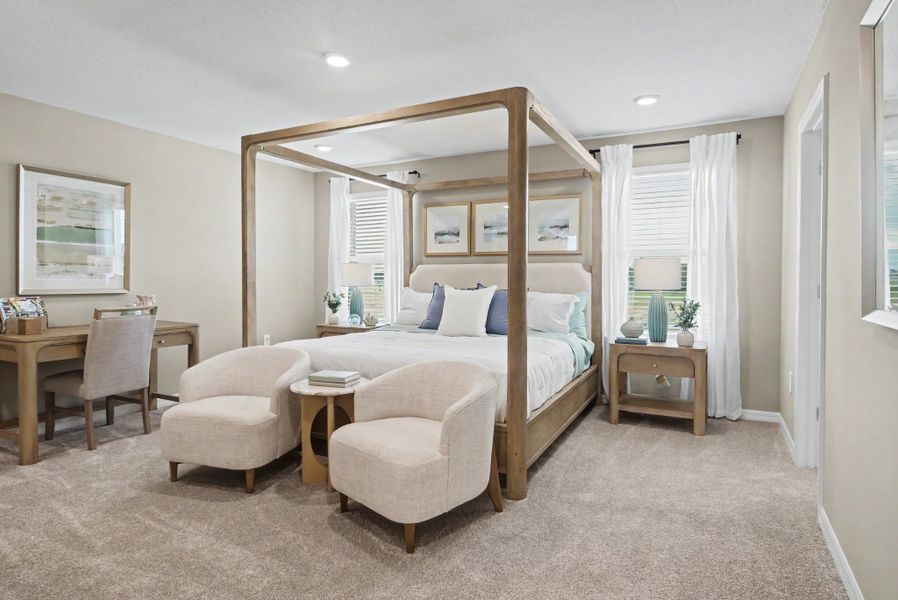 Furnished interior in a model home at Malabar Springs Signature in Palm Bay (Image 6).