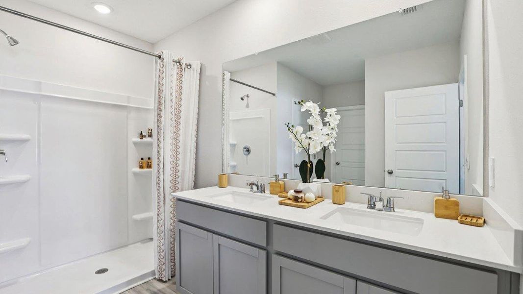 Furnished interior in a model home at Sun N Lake in Sebring (Image 15).