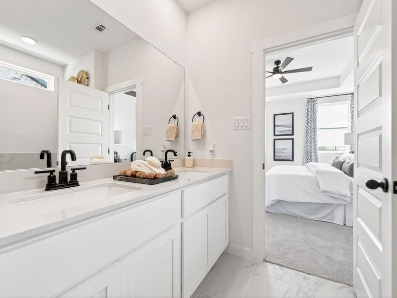 Furnished interior in a model home at Parks at Foster Crossing in Anna (Image 23).