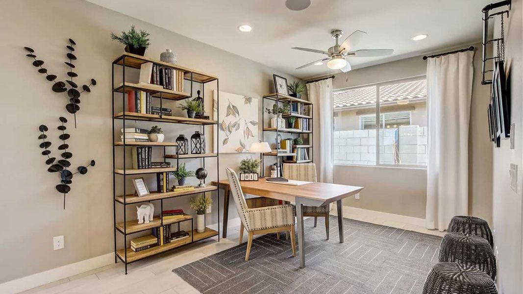 Furnished interior in a model home at Silver Cross Castillo Collection in San Tan Valley (Image 10).