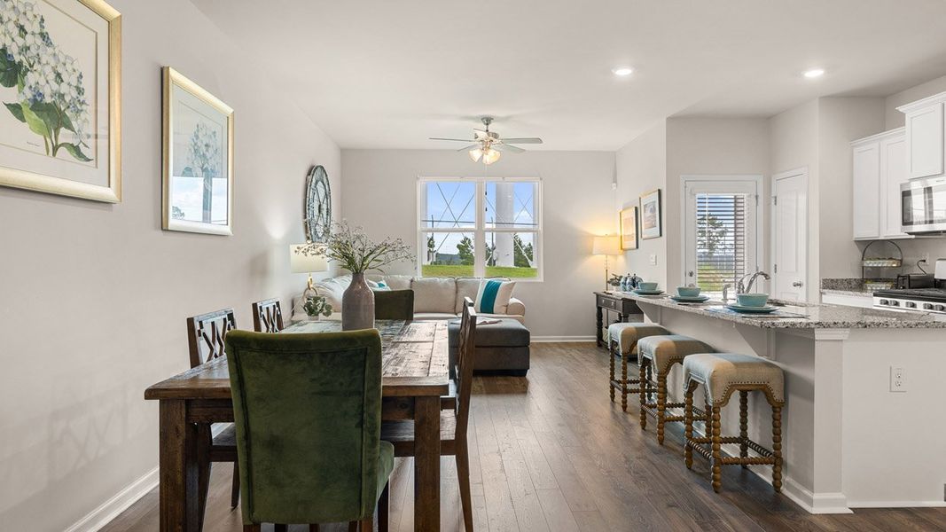 Furnished interior in a model home at Laurel Park Townhomes in Hephzibah (Image 12).