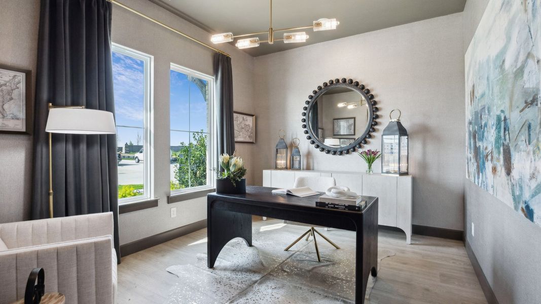 Furnished interior in a model home at Painted Tree - Woodland West in McKinney (Image 8).