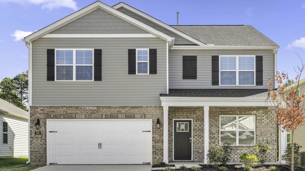 Front exterior of a home in the Cambridge Park community, located in Mebane, NC (Image 4).