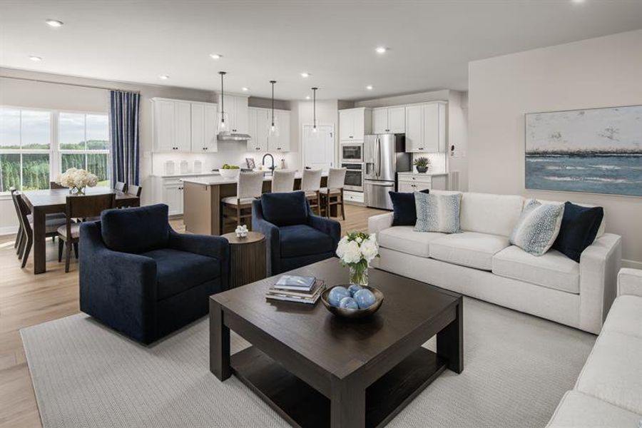 Furnished interior in a model home at Derby Meadows in Pleasant View (Image 6).