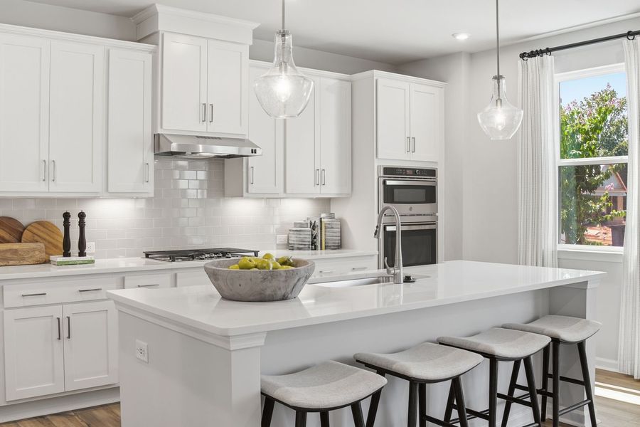 Furnished interior in a model home at Clairmont in Charlotte (Image 15).