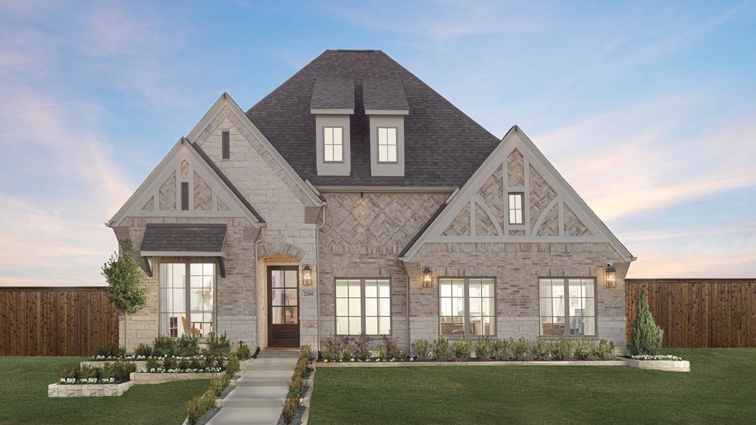Front exterior of a home in the Walsh Ranch 60' community, located in Aledo, TX (Image 12).