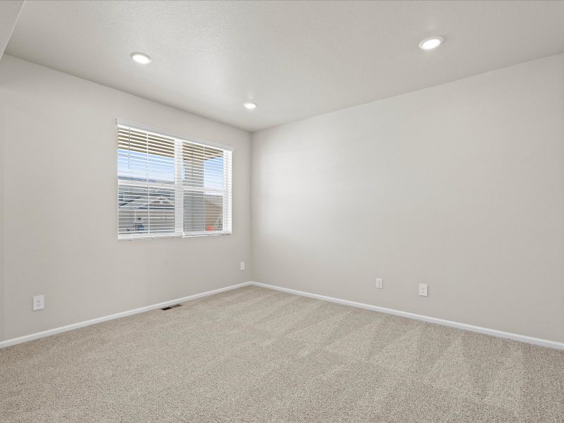 The Evergreen floorplan interior image taken at a Meritage Homes community in Northern Colorado.