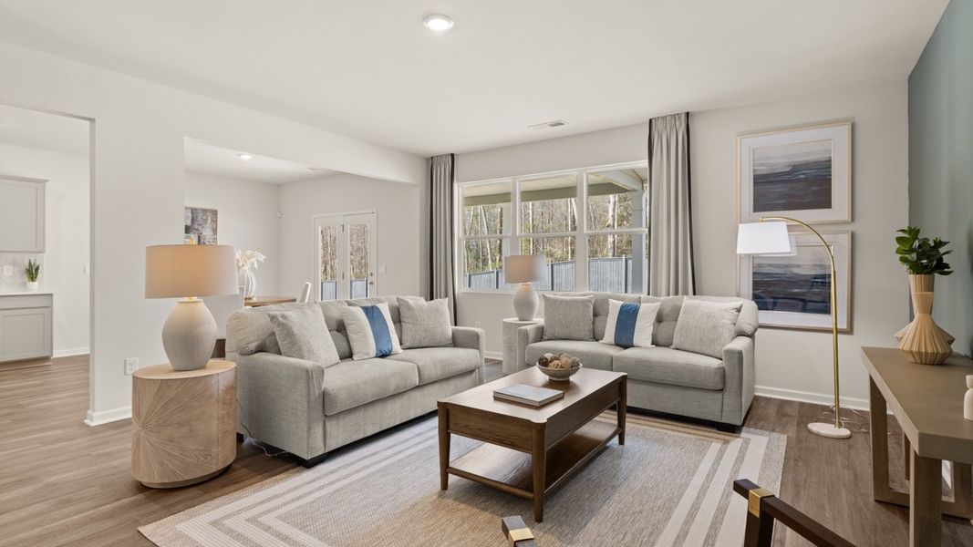 Furnished interior in a model home at Jackson Landing in Jefferson (Image 10).