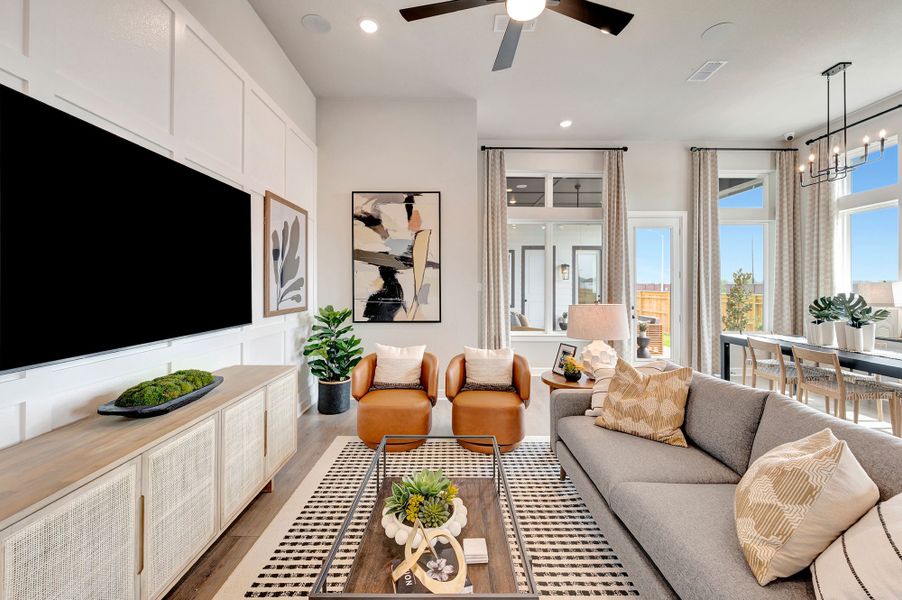 Furnished interior in a model home at Sienna - Landmark Row Collection in Missouri City (Image 12).