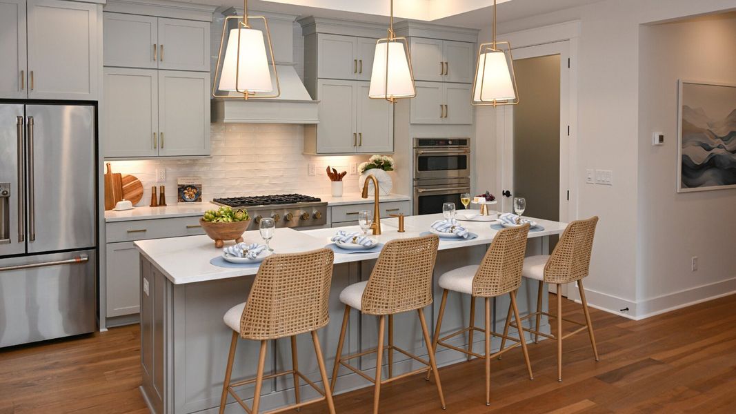 Furnished interior in a model home at The Courtyards at Walters Farm in Huntersville (Image 26).