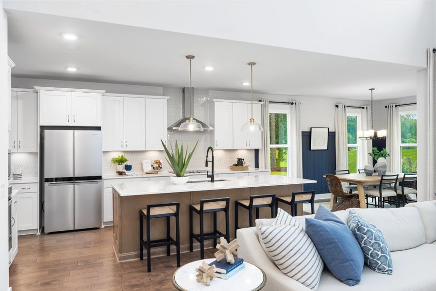 Furnished interior in a model home at The Oaks in Goose Creek (Image 5).