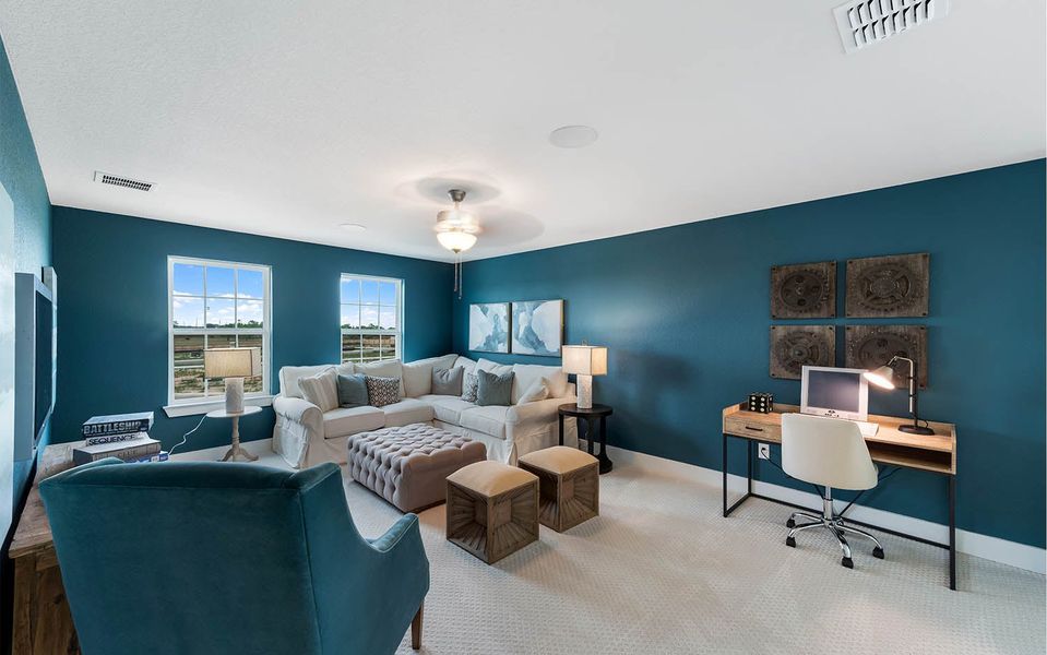 Furnished interior in a model home at Cloud Country in New Braunfels (Image 19).
