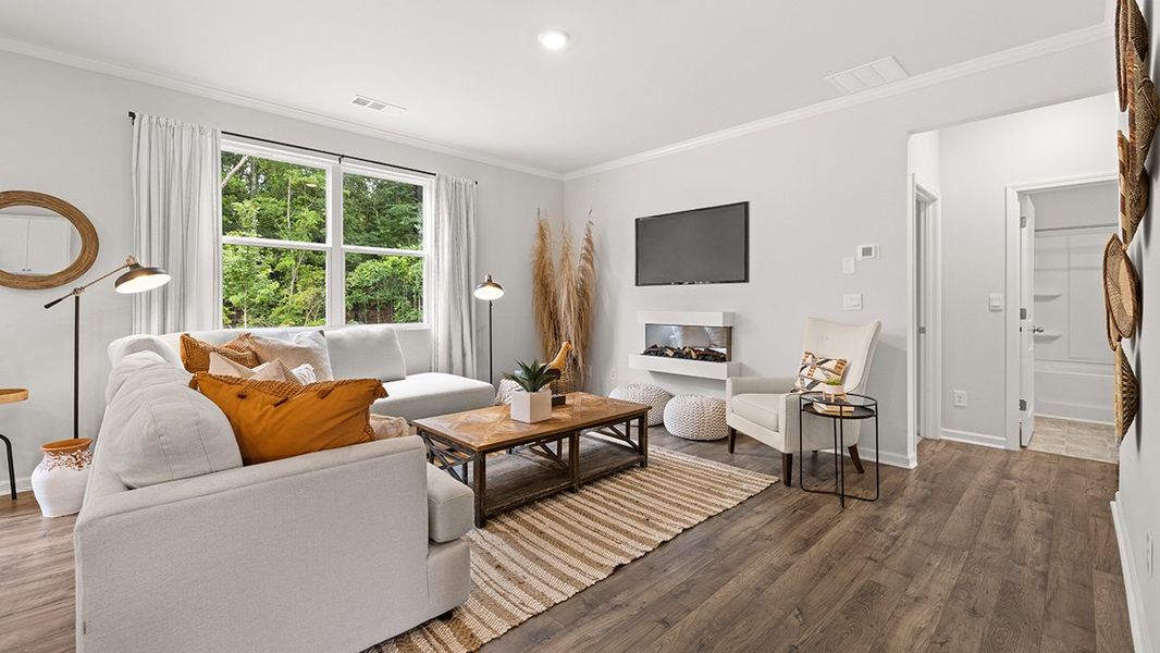 Furnished interior in a model home at Braselton Village in Braselton (Image 10). Furnished interior in a model home at Braselton Village in Braselton (Image 10).