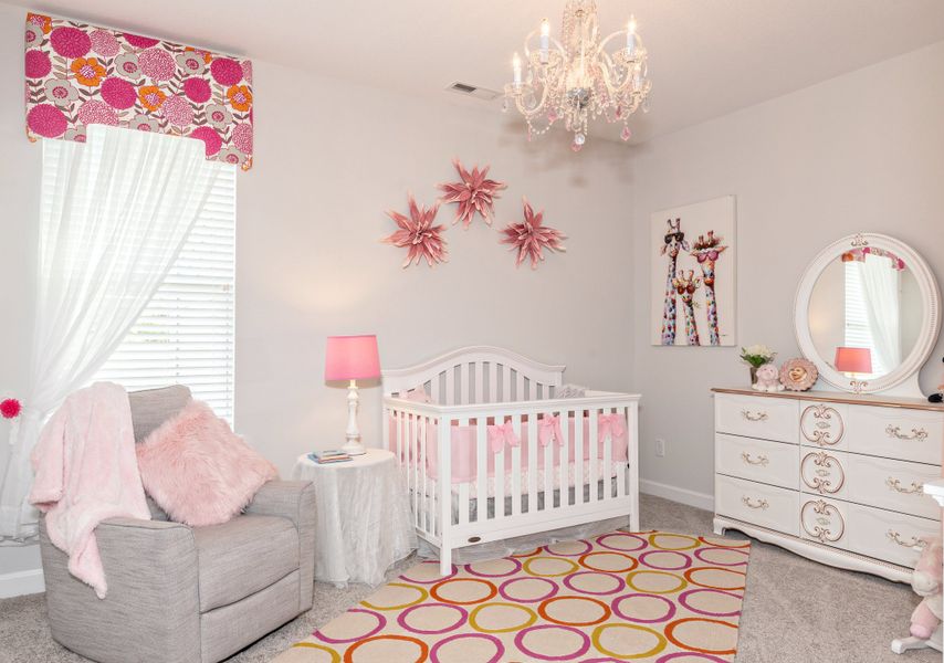 Furnished interior in a model home at The Gables in Moyock (Image 36).