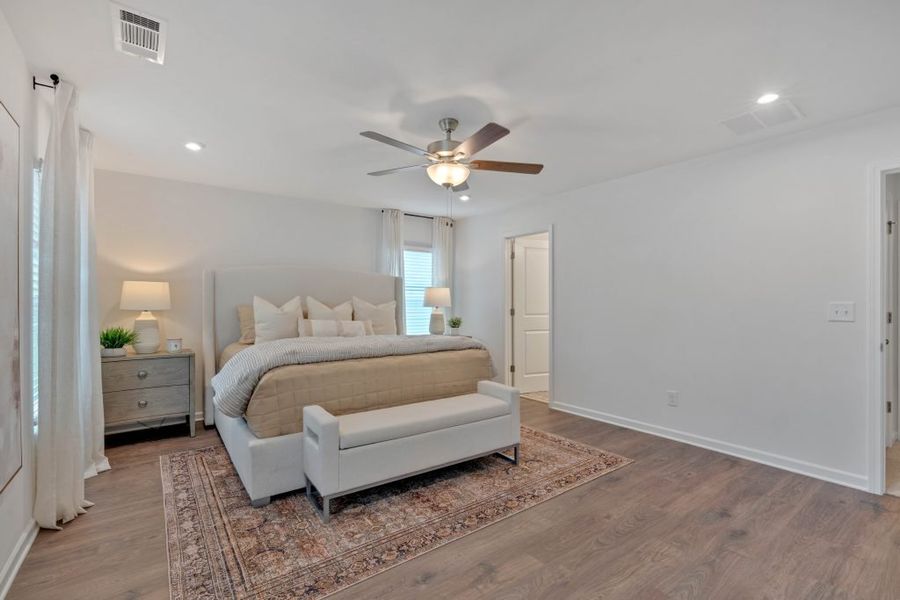 Furnished interior in a model home at Meadow Pines in Dallas (Image 28).