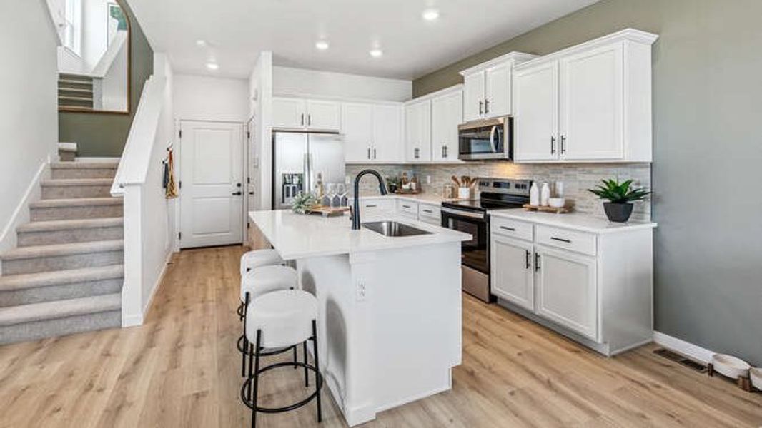 Furnished interior in a model home at Arcadia in Denver (Image 6).