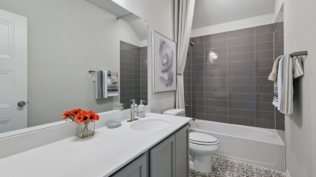 Furnished interior in a model home at Westside Preserve Premier in Midlothian (Image 29).