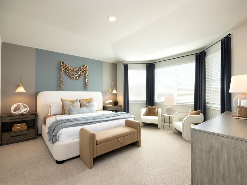 Furnished interior in a model home at Sanford Farms - Premier Series in Waller (Image 16).