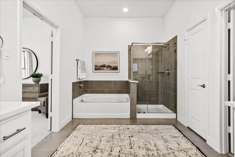 Furnished interior in a model home at Creekview Meadows in Pilot Point (Image 18).