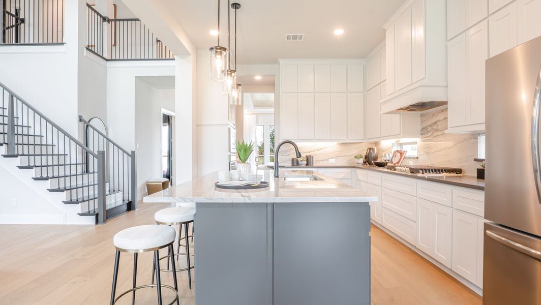 Furnished interior in a model home at Collinsbrook Farm in Frisco (Image 16). Furnished interior in a model home at Collinsbrook Farm in Frisco (Image 16).