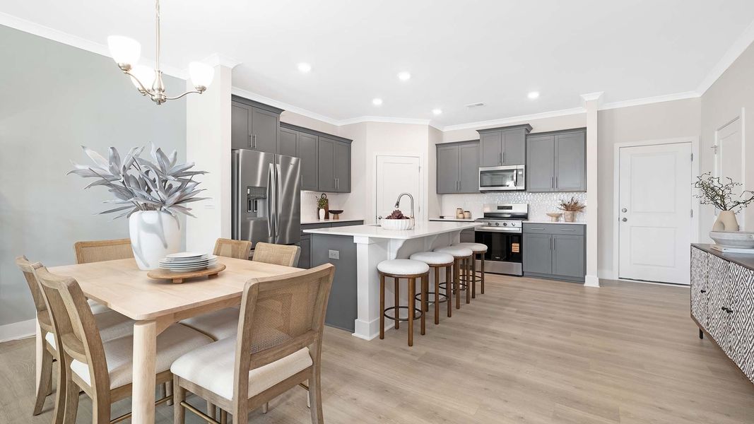 Furnished interior in a model home at Sanctuary at Southgate Townhomes in Indian Trail (Image 11). Furnished interior in a model home at Sanctuary at Southgate Townhomes in Indian Trail (Image 11).